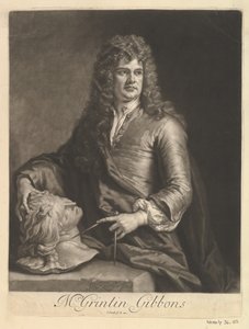 Portræt af Grinling Gibbons, 1690.