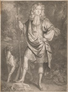 Lord Burleigh [som ung, stående, en pistol i hånden og en spaniel ved sin side]