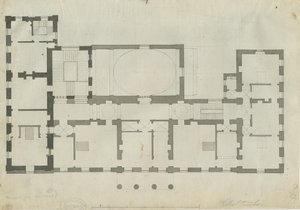 Chillington Hall: pen- og blyantstegning, nd [1789] (tegning)