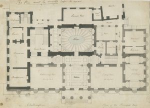 Chillington Hall: pen and pencil drawing, nd [1789] dani