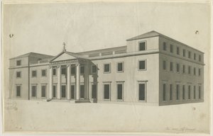 Chillington Hall: pen and wash drawing, nd [? 1780s] dani