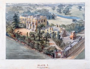 Pitzhanger Manor, Ealing (pen og blæk med wc på papir)