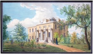 Pitzhanger Manor, Ealing, 7. november 1800 (pen og blæk med wc på papir)