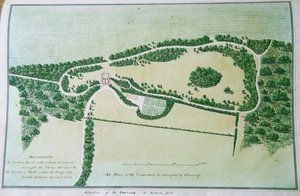 Situationen af hytten ved Boarn Hill (farve litho) af John Spyers