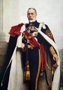 Portræt af George V, regent af Hosebåndsordenen af John St. Helier (after) Lander