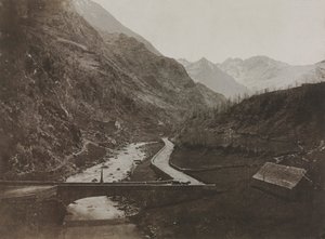 Udsigt langs ruten til Luz, Portugal, 1852-1853.