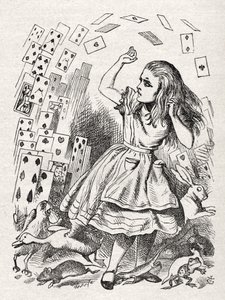 Alice - vender tilbage fra af John Tenniel