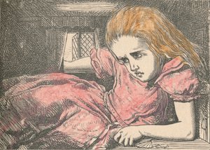 Alice, efterhånden som hun vokser sig større, 1889 af John Tenniel