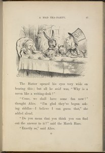 Alice til den gale hattemagers teselskab. af John Tenniel