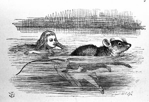 Alice i Eventyrland af Lewis Carroll (E. Dodgson). Illustration af den første udgave af Tenniel af John Tenniel