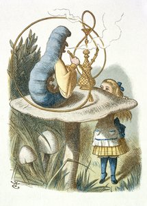 Alice møder den blå larve af John Tenniel