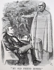 Gladstones gamle ven Homer af John Tenniel