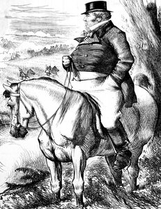 John Bull ser efterårsmanøvrer af John Tenniel