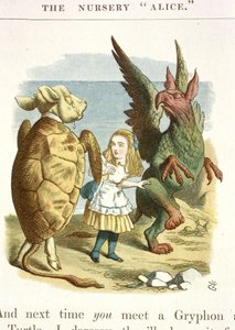 Mock Turtle og Gryphon af John Tenniel