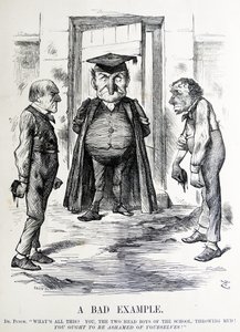 Politisk satire, der skildrer William Ewart Gladstone og Benjamin Disraeli af John Tenniel