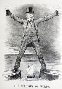 Politisk satire, der skildrer William Ewart Gladstone og Benjamin Disraeli af John Tenniel