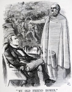 Politisk satire, der skildrer William Ewart Gladstone og hans 