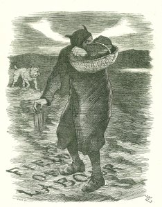 Såning af ukrudt: Frygt for, at socialismen bredte sig blandt den britiske arbejdsstyrke. John Tenniel tegnefilm fra Punch, London, 27. februar 1886. af John Tenniel