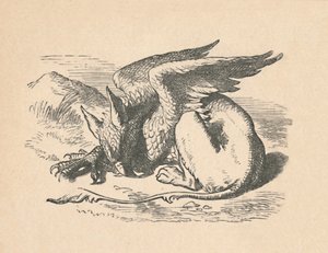 The Gryphon sovende i solen, 1889 af John Tenniel