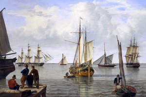 Forsendelse i Themsen Estuary, 1820 af John Thomas Serres