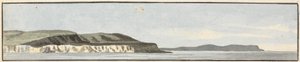 The Bill of Portland (en af tre tegninger på en montering) af John Thomas Serres