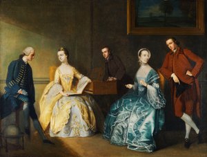 Et gruppeportræt af familien Chambers, af John Thomas Seton