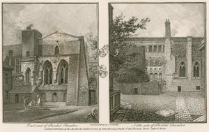 Østenden (venstre) og nordsiden (højre) af Painted Chamber, Westminster Palace af John Thomas Smith