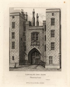 Lincolns Inn Gate, Chancery Lane, London af John Thomas Smith