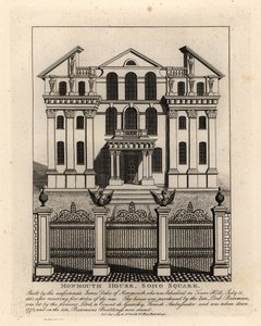 Monmouth House, Soho Square, revet ned 1773 af John Thomas Smith