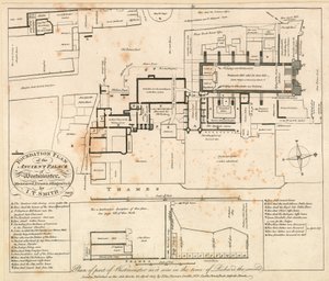 Plan for en del af Westminster, som den var på Richard den Andens tid af John Thomas Smith