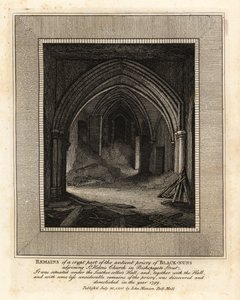 Rester af krypten i Black-Nonnernes gamle kloster, der støder op til St Helen