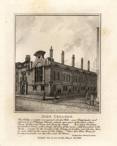 Sion College, ved London Wall, nær Cripplegate af John Thomas Smith