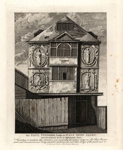 Sir Paul Pinders Lodge i Half Moon Alley af John Thomas Smith