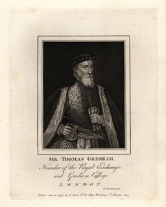Sir Thomas Gresham, engelsk købmand og finansmand, grundlægger af Royal Exchange og Gresham College af John Thomas Smith