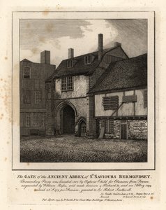 Porten til det gamle kloster St. Saviours Bermondsey af John Thomas Smith