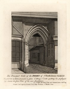 Hovedporten til Priory of St Bartholomew, Smithfield af John Thomas Smith