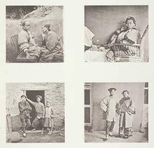 Amoy kvinder, den lille fod af en kinesisk dame, Amoy mænd, mandlig og kvindelig kostume, Amoy, ca. 1868. af John Thomson