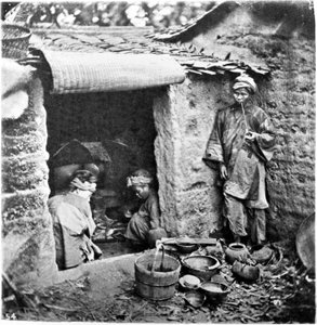 Kina, en simpel familie, ca. 1870 (foto) af John Thomson