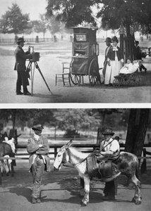 Fotografering på fælleden og venter på leje, 1876-77 (woodburytype) af John Thomson