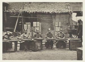 Te-plukning i Canton, ca. 1868. af John Thomson