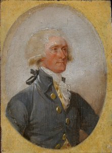 Miniatureportræt af Thomas Jefferson i en alder af 33 år af John Trumbull