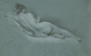 Liggende nøgen, set bagfra af John Trumbull