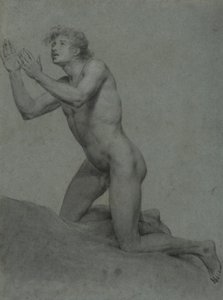 Skitse af et mandligt nøgenlivsstudie af John Trumbull