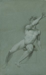 Skitse af et mandligt nøgenlivsstudie af John Trumbull