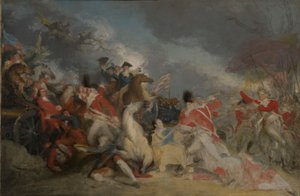General Mercers død i slaget ved Princeton, 3. januar 1777 (ufærdig version) af John Trumbull