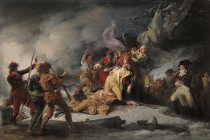 General Montgomerys død under angrebet på Quebec, 31. december 1775, 1786