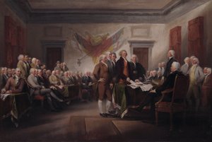 Uafhængighedserklæringen, 4. juli 1776. af John Trumbull