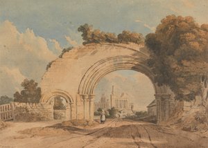 Byland Abbey, Yorkshire af John Varley