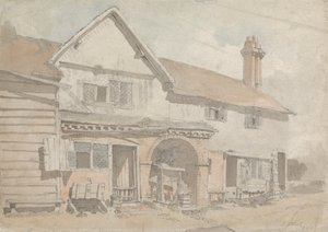 Bondegård med brønd af John Varley