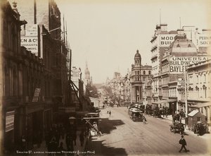 Collins Street, Melbourne, ca. 1880 af John W. Lindt
